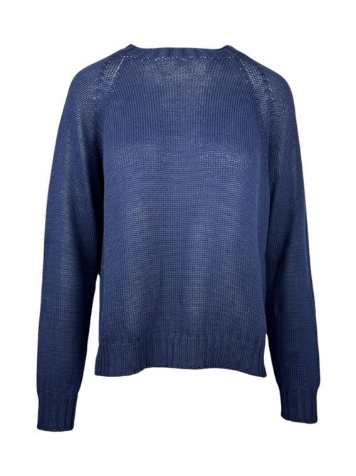 maglia girocollo donna blu A rovescio | W93021389